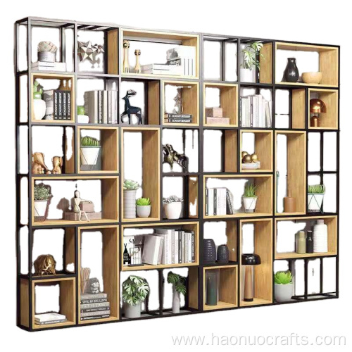 iron shelf living room partition office display shelf